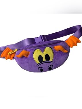 New Disney Parks Figment plush fanny pack with embroidered details, orange wings